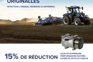 15% de réduction sur les climatiseurs et les filtres à air New Holland.