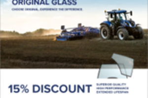 15% de réduction sur les vitres New Holland